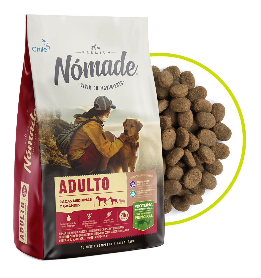 Nómade para perros adultos razas medianas a grandes 20kg